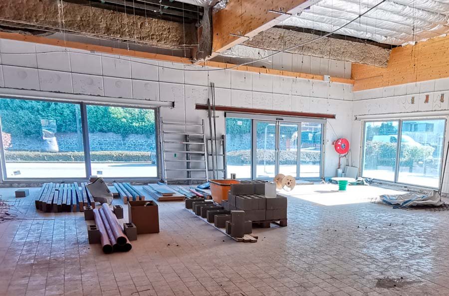 Magasin d'optique en travaux